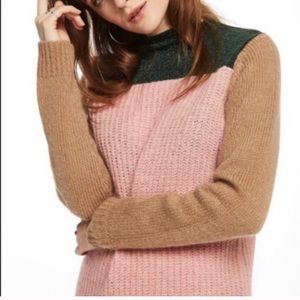 NEW Scotch & Soda Mohair Blend Color Block Sweater